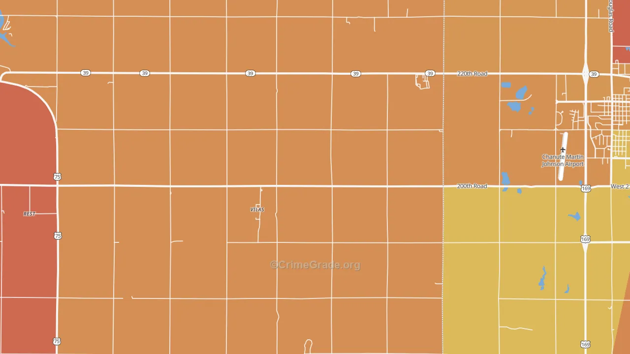 Vilas, KS Map of Murder Rates