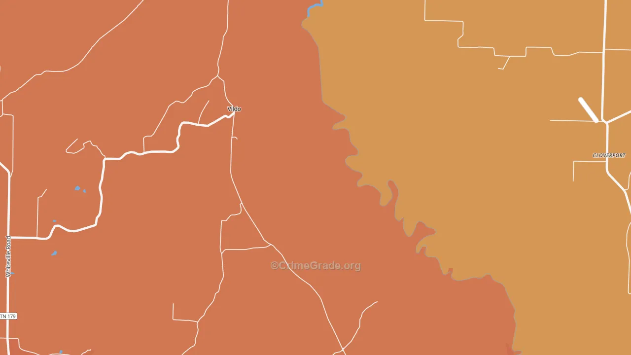 Vildo, TN Map of Murder Rates