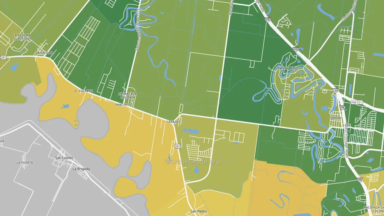 Villa Cavazos, TX Map of Murder Rates