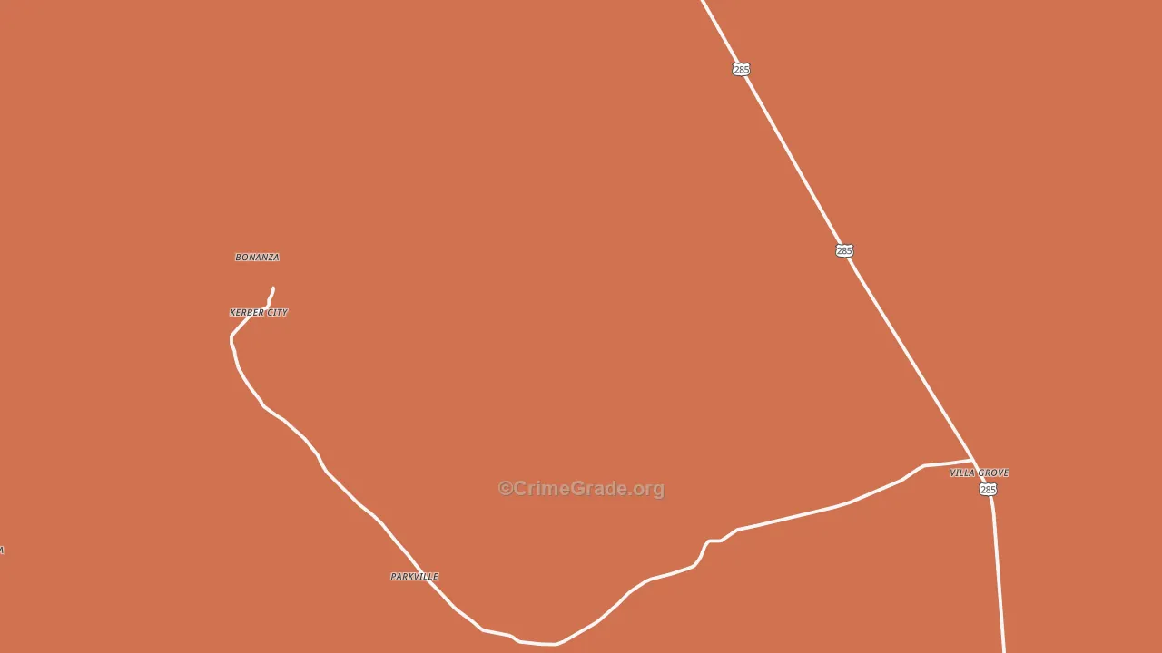 Villa Grove, CO Map of Murder Rates