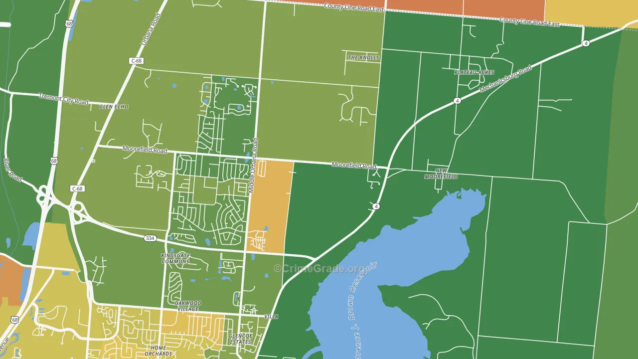 Villa, OH Map of Murder Rates