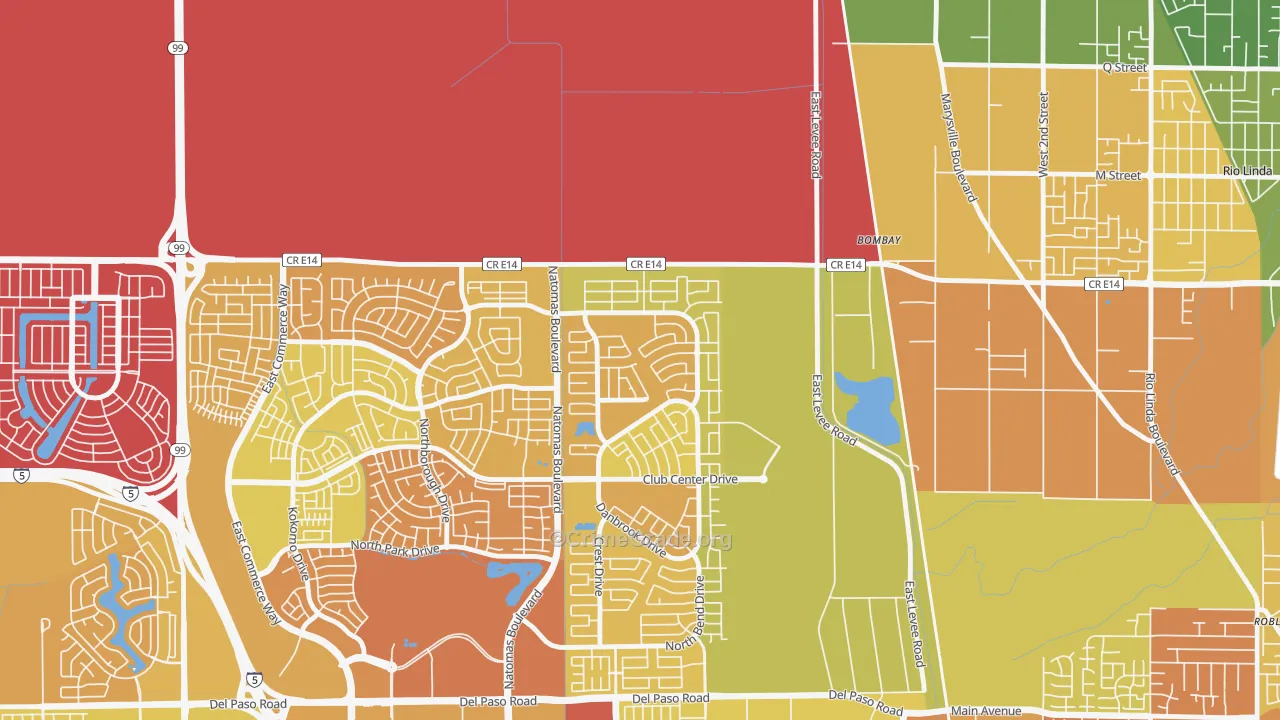 Village 11, Sacramento, CA Map of Murder Rates