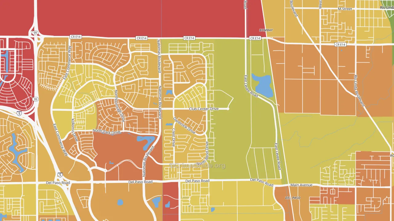 Village 12, Sacramento, CA Map of Murder Rates