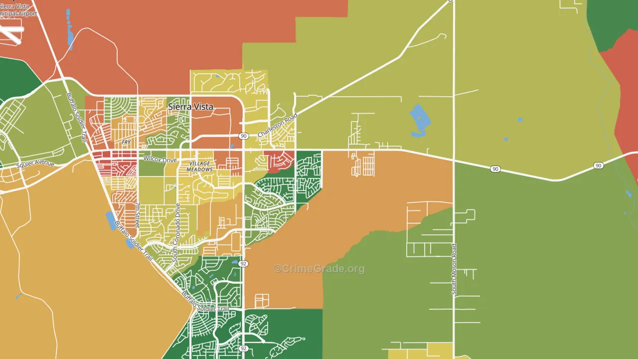 Village Meadows, AZ Map of Murder Rates