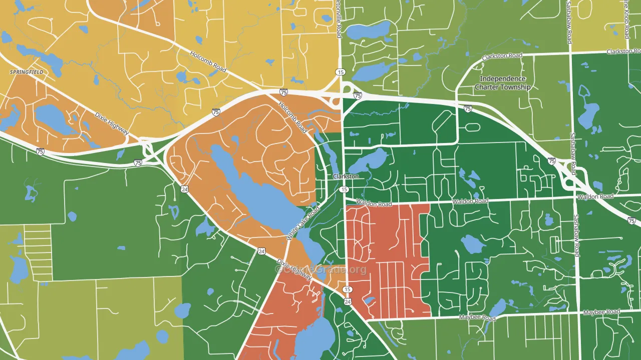 Village of Clarkston, MI Map of Murder Rates