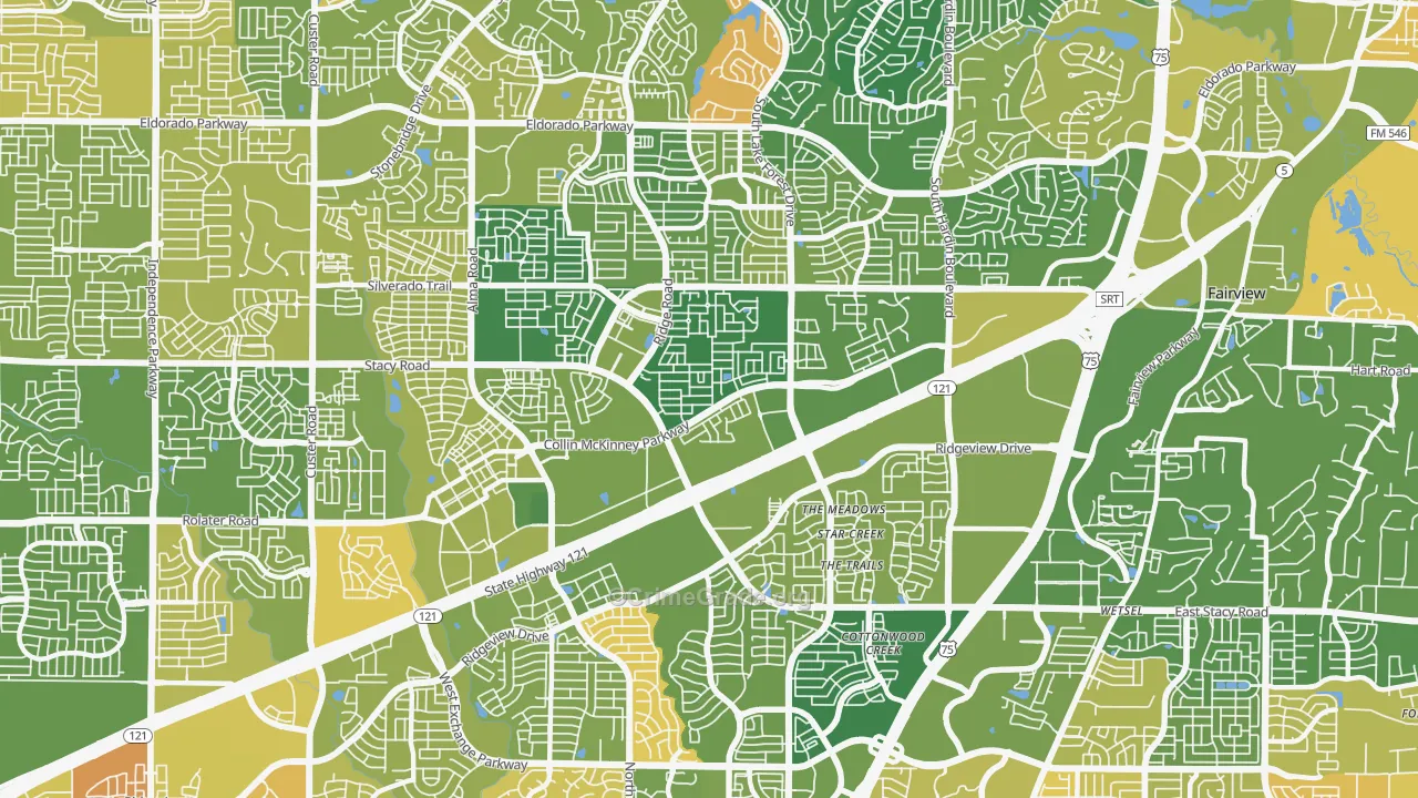 Village Park, McKinney, TX Map of Murder Rates