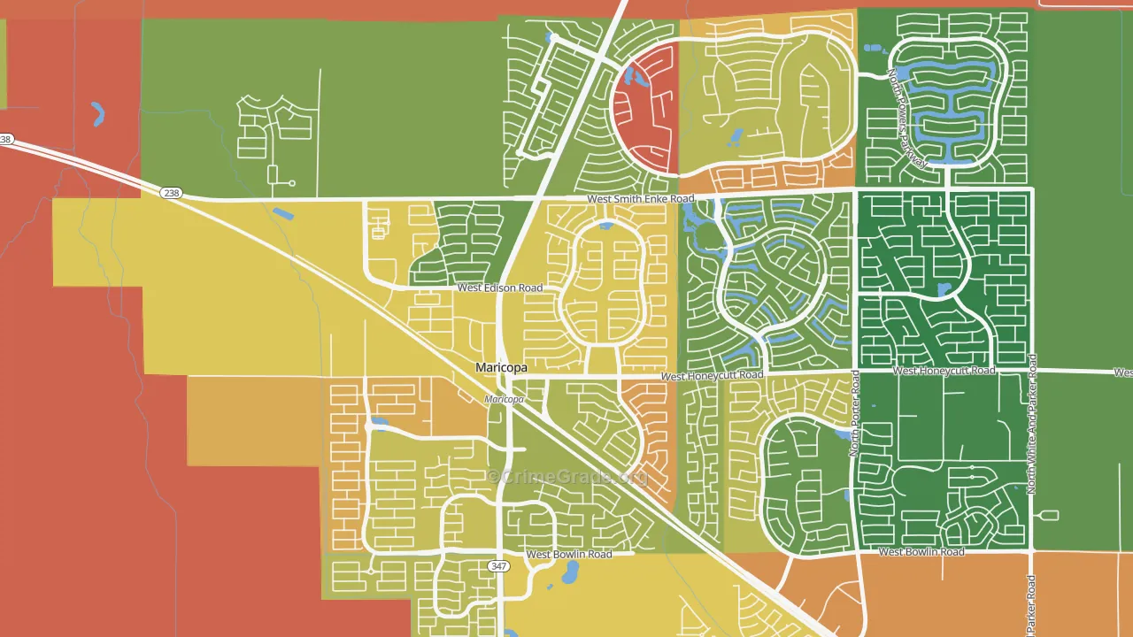 Villages at Rancho El Dorado, Silver Bell, AZ Map of Murder Rates