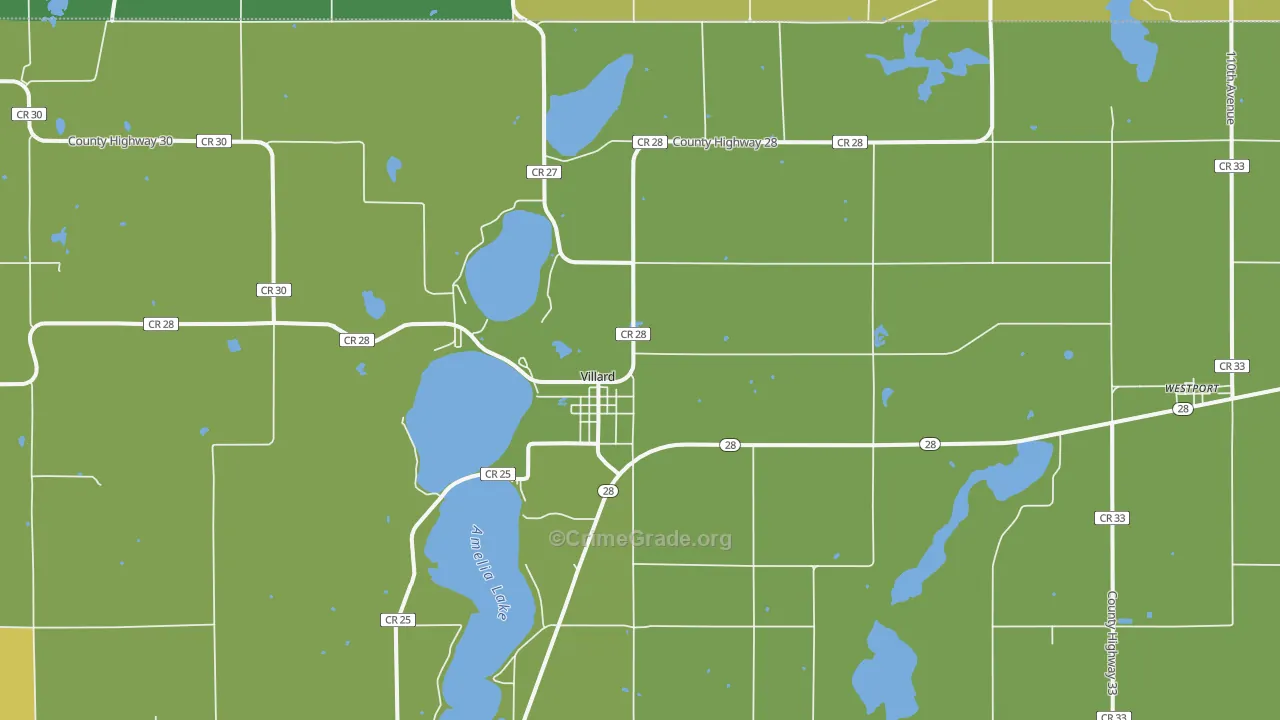 Villard, MN Map of Murder Rates