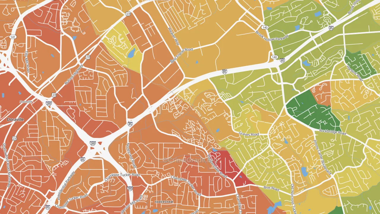 Villas at Norcross, Norcross, GA Map of Murder Rates