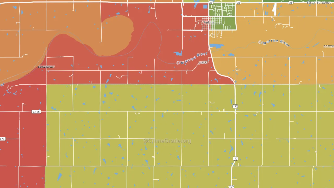 Vinco, OK Map of Murder Rates