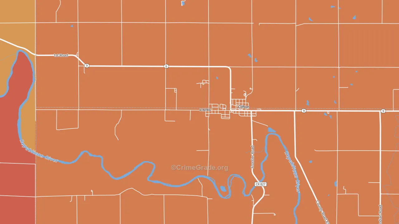 Vining, KS Map of Murder Rates