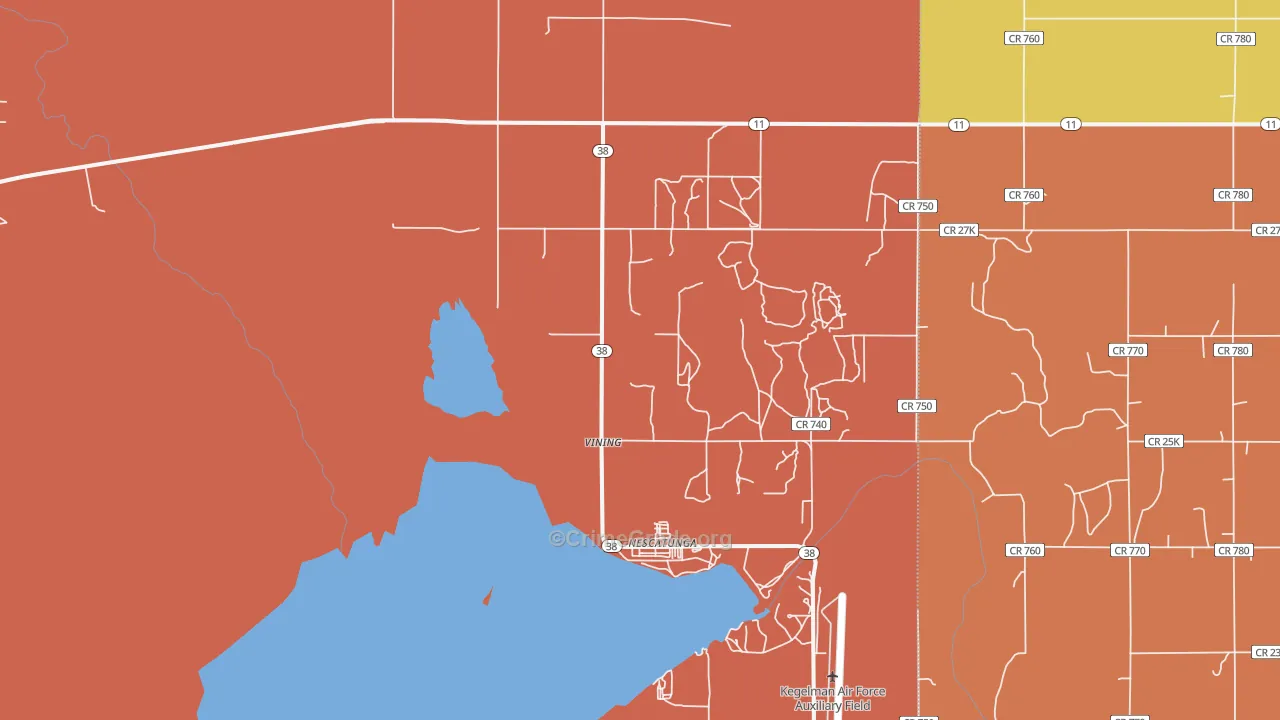 Vining, OK Map of Murder Rates
