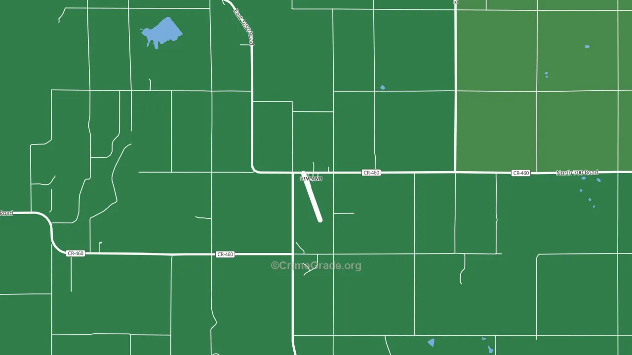 Vinland, KS Map of Murder Rates
