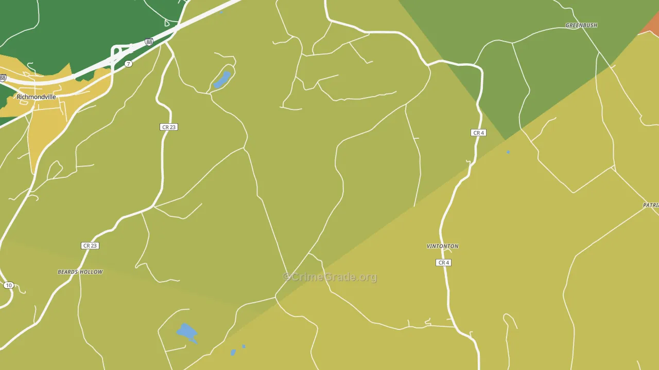 Vintonton, NY Map of Murder Rates