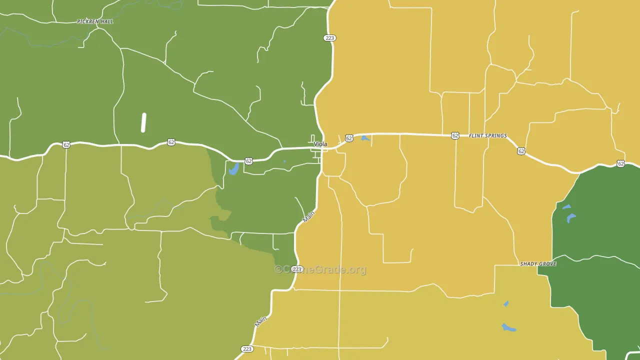 Viola, AR Map of Murder Rates