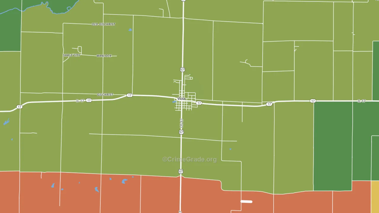 Viola, IL Map of Murder Rates