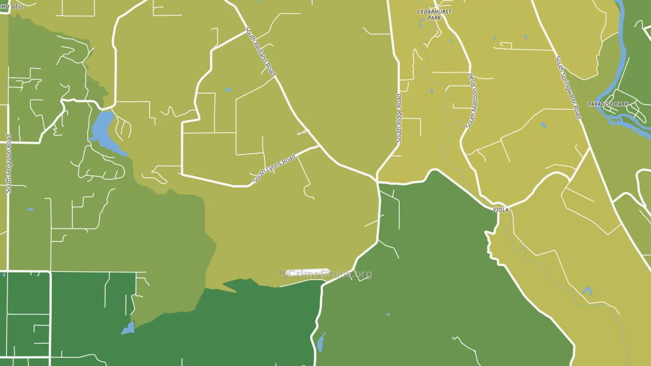 Viola, OR Map of Murder Rates