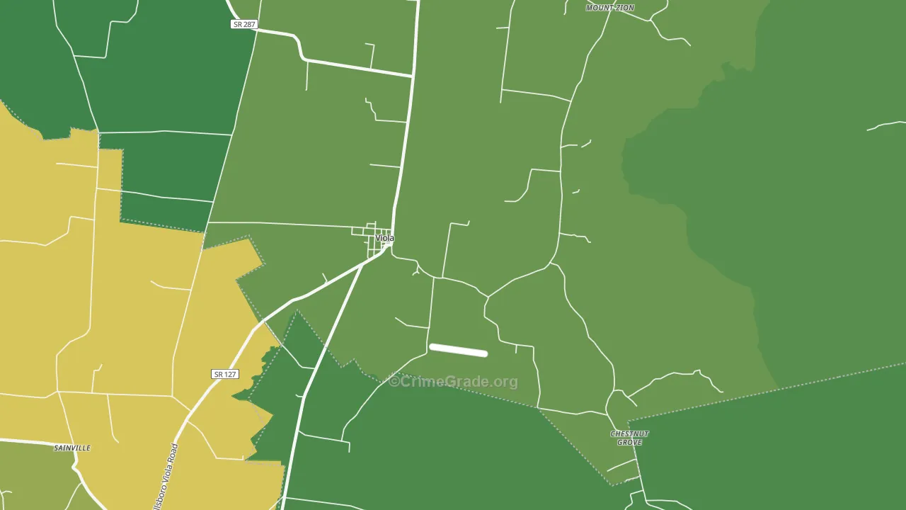 Viola, TN Map of Murder Rates