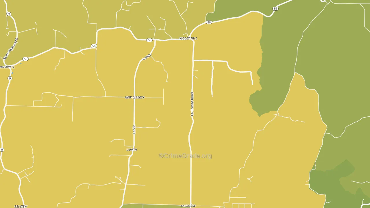Violet Hill, AR Map of Murder Rates