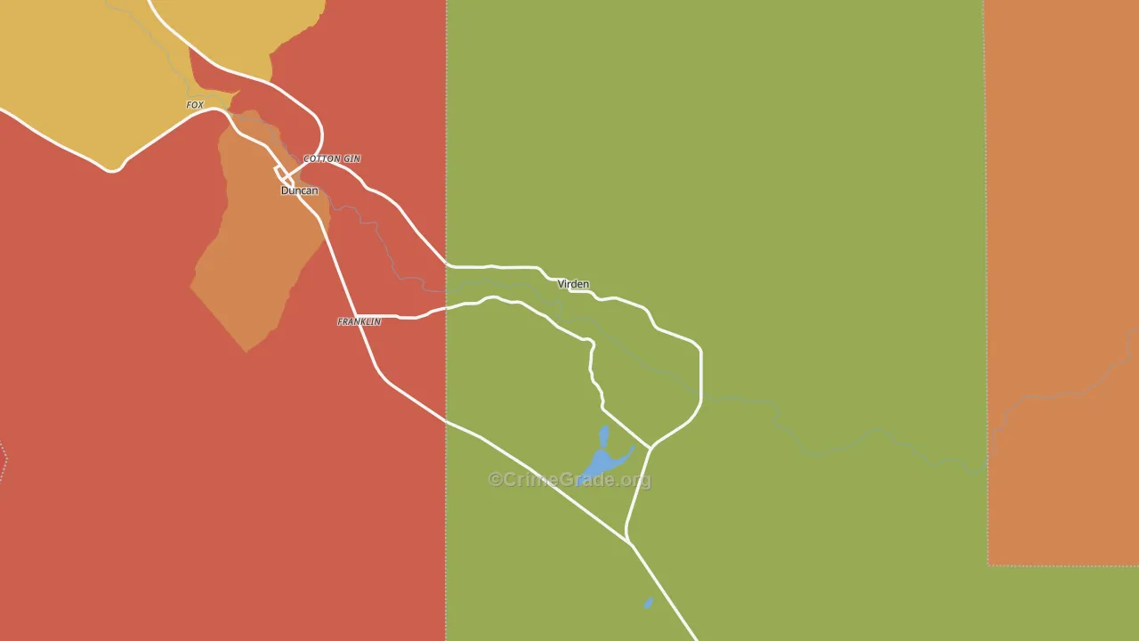 Virden, NM Map of Murder Rates