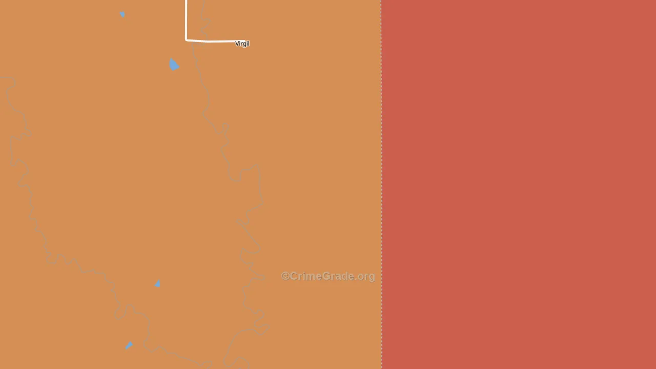 Virgil, KS Map of Murder Rates