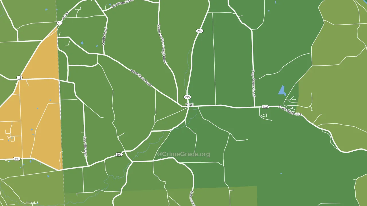 Virgil, NY Map of Murder Rates