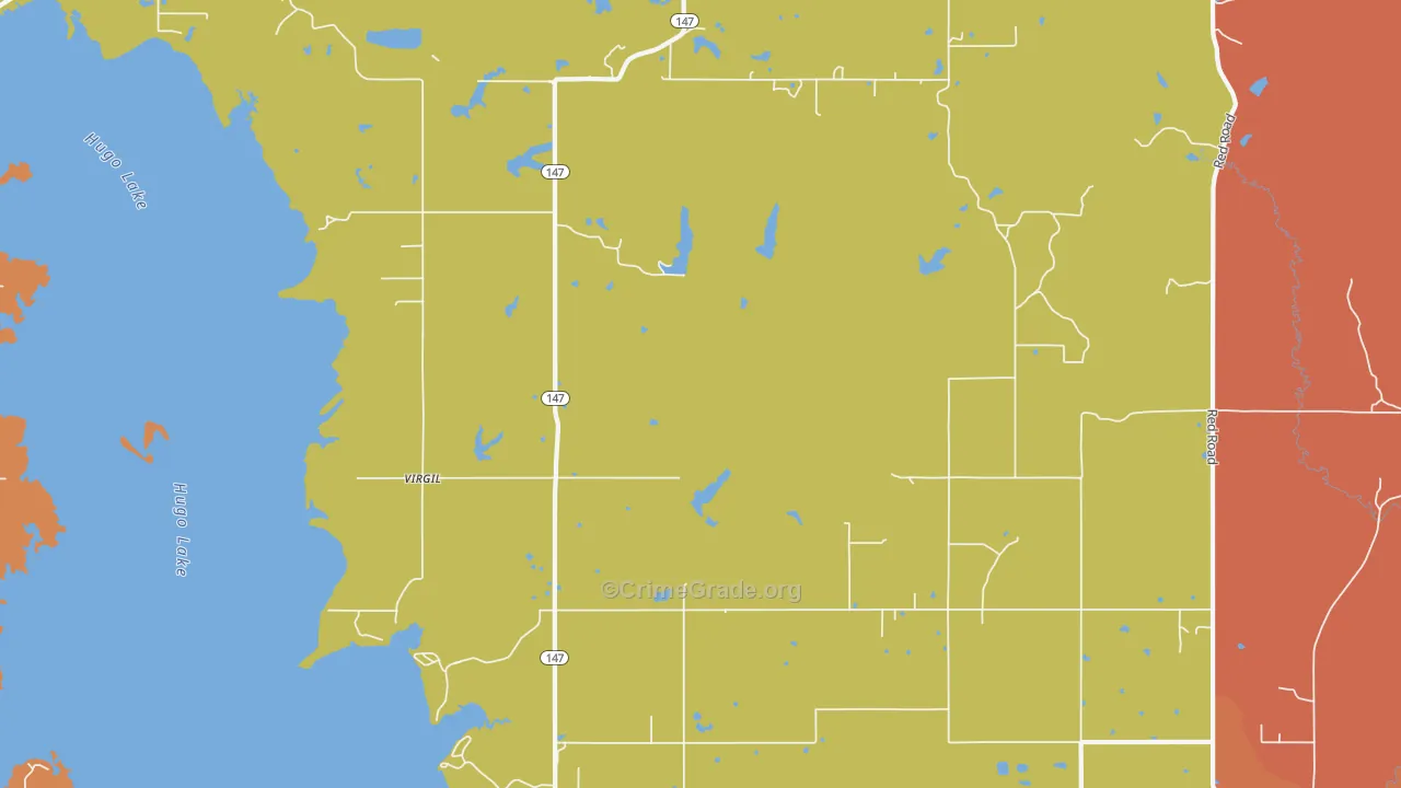Virgil, OK Map of Murder Rates