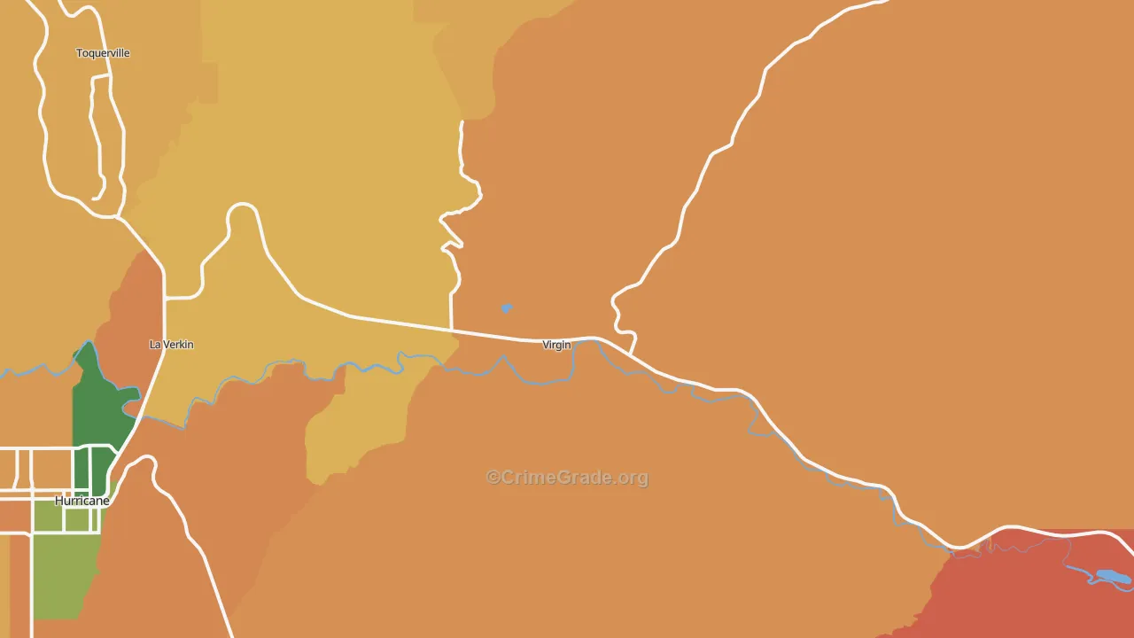 Virgin, UT Map of Murder Rates