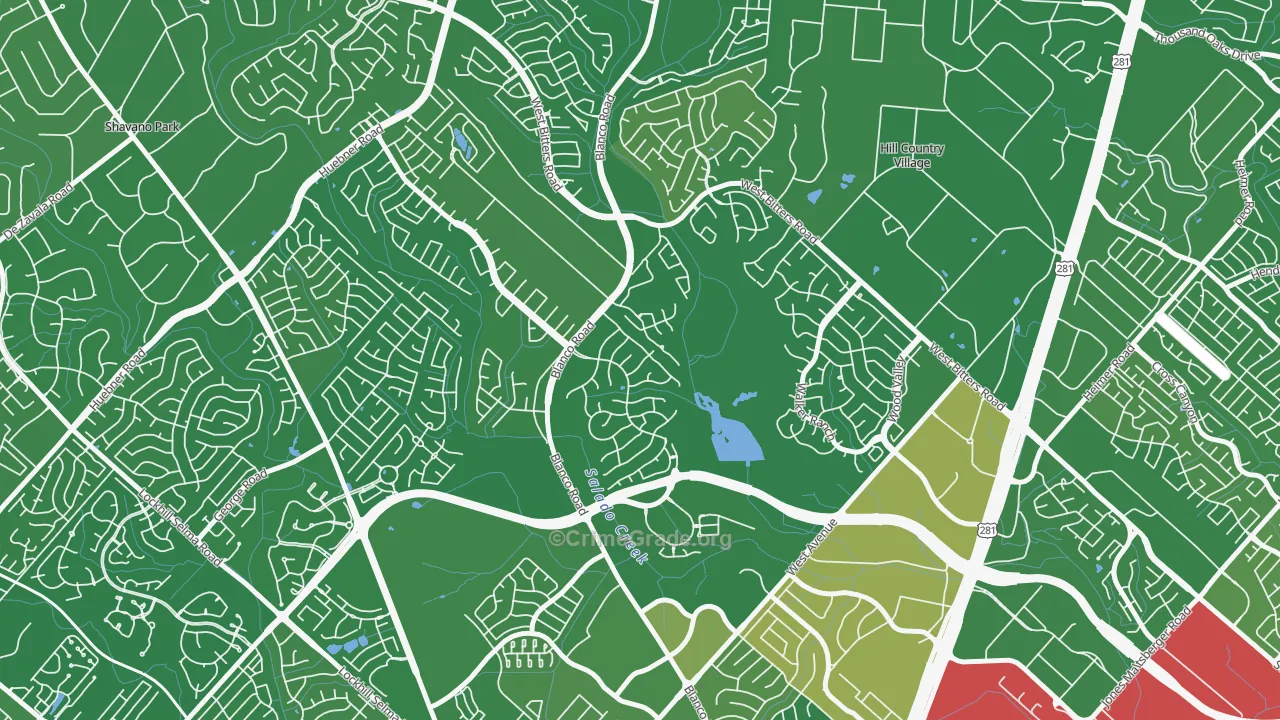 Vista del Norte, San Antonio, TX Map of Murder Rates