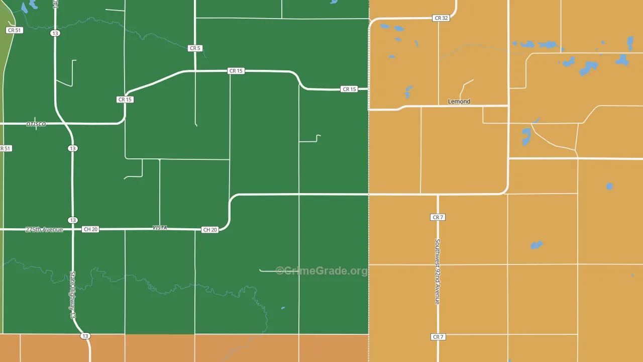 Vista, MN Map of Murder Rates
