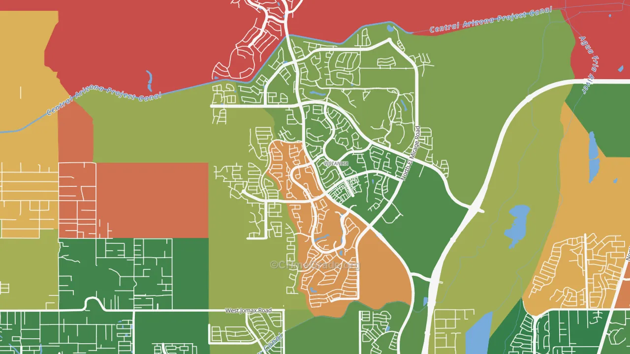 Vistancia, Peoria, AZ Map of Murder Rates
