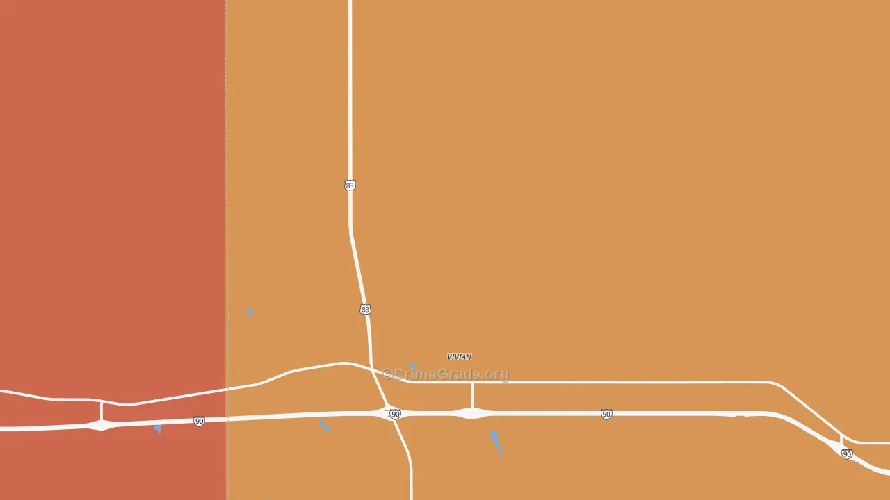 Vivian, SD Map of Murder Rates