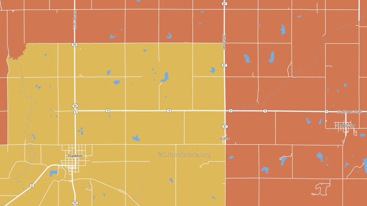 Vliets, KS Map of Murder Rates