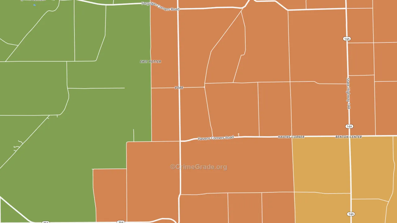 Voak, NY Map of Murder Rates