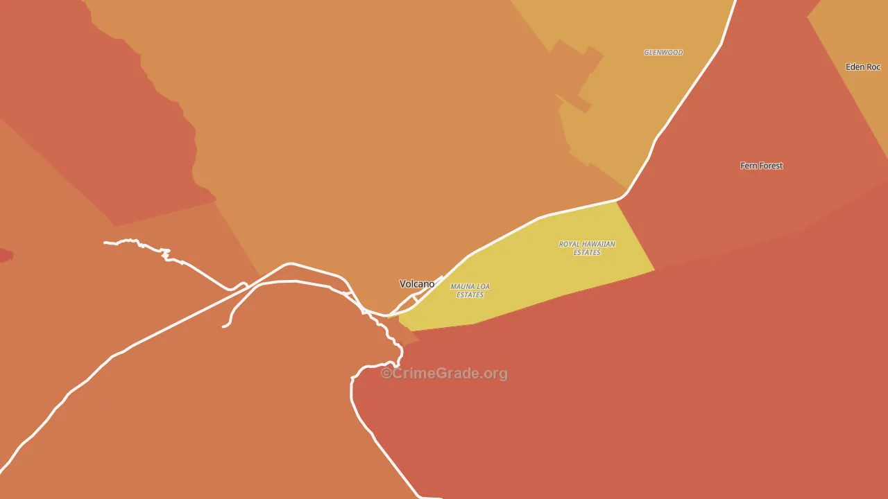 Volcano, HI Map of Murder Rates