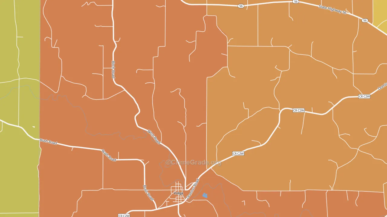 Volga, IA Map of Murder Rates