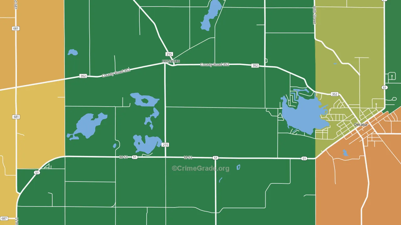Volinia, MI Map of Murder Rates