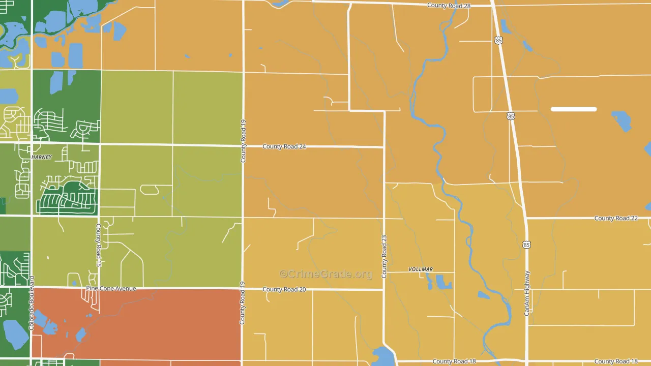 Vollmar, CO Map of Murder Rates