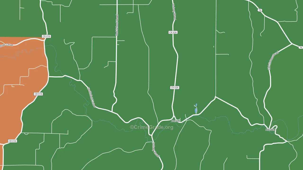 Volney, IA Map of Murder Rates
