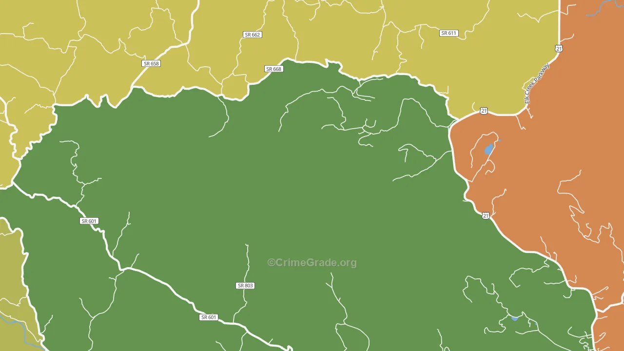 Volney, VA Map of Murder Rates