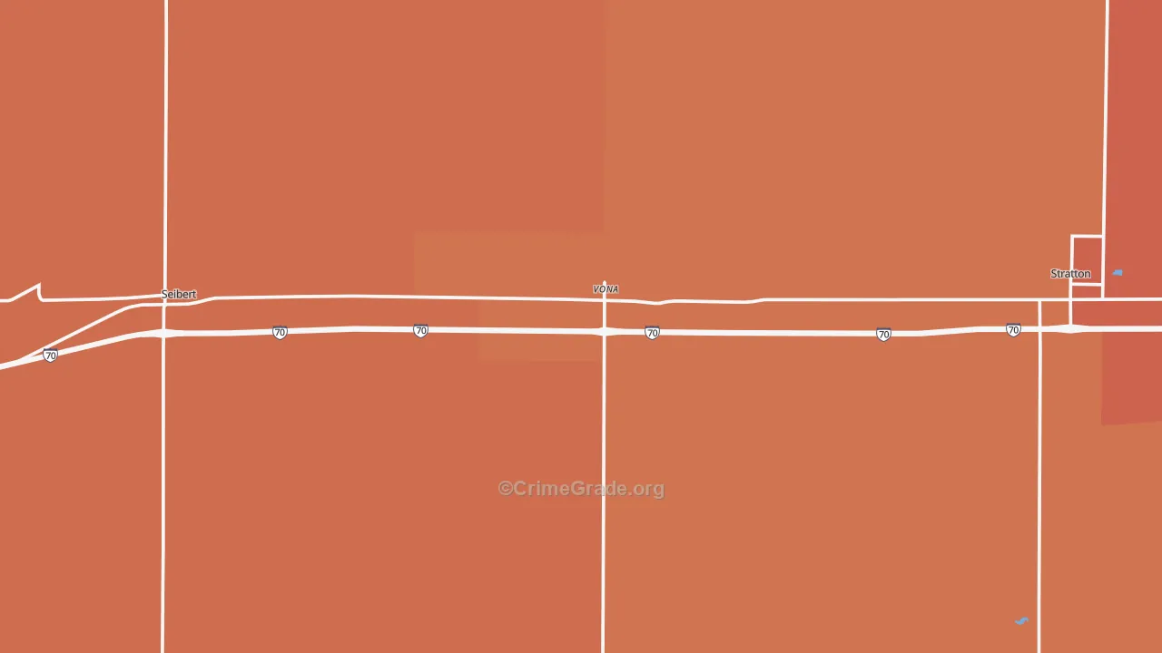 Vona, CO Map of Murder Rates