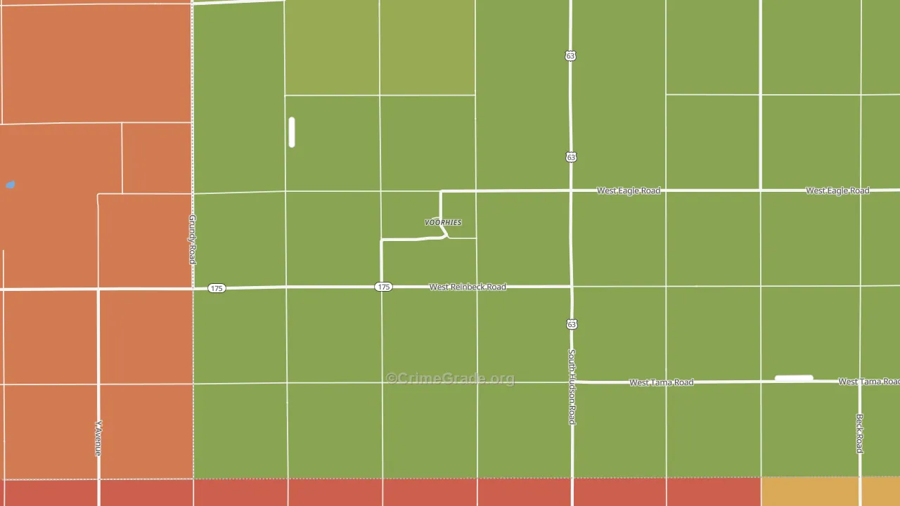 Voorhies, IA Map of Murder Rates