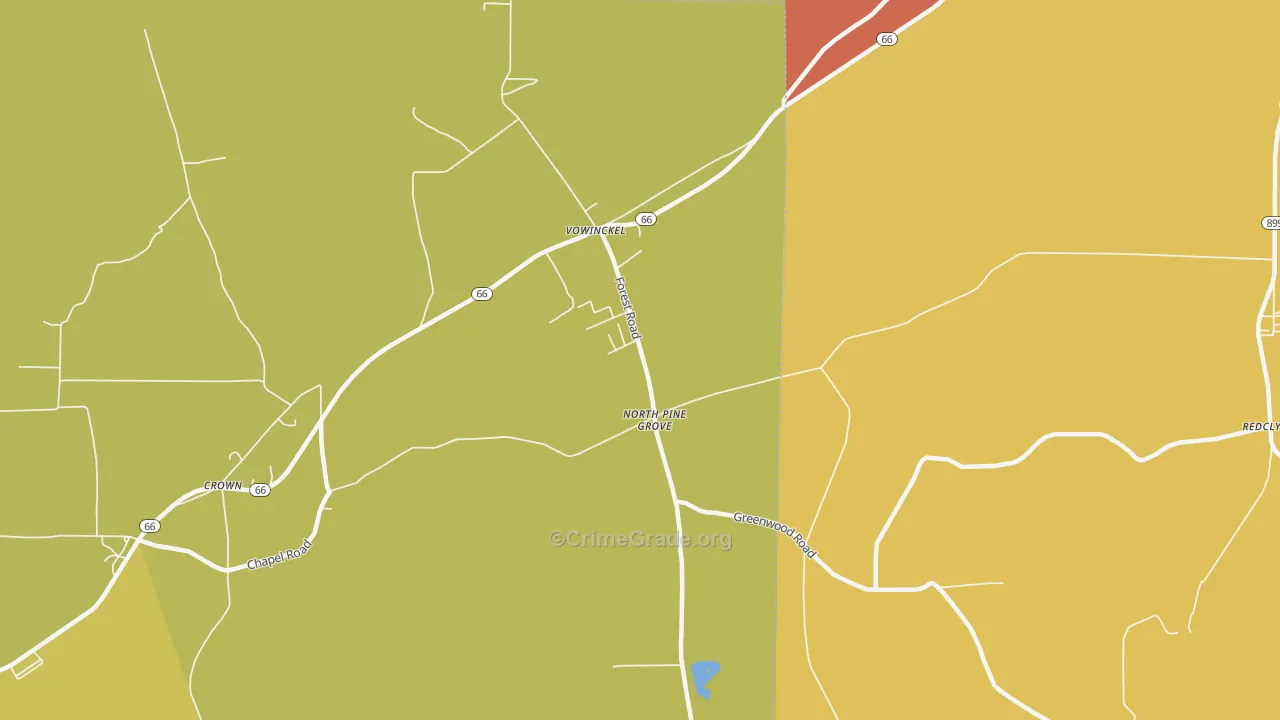 Vowinckel, PA Map of Murder Rates