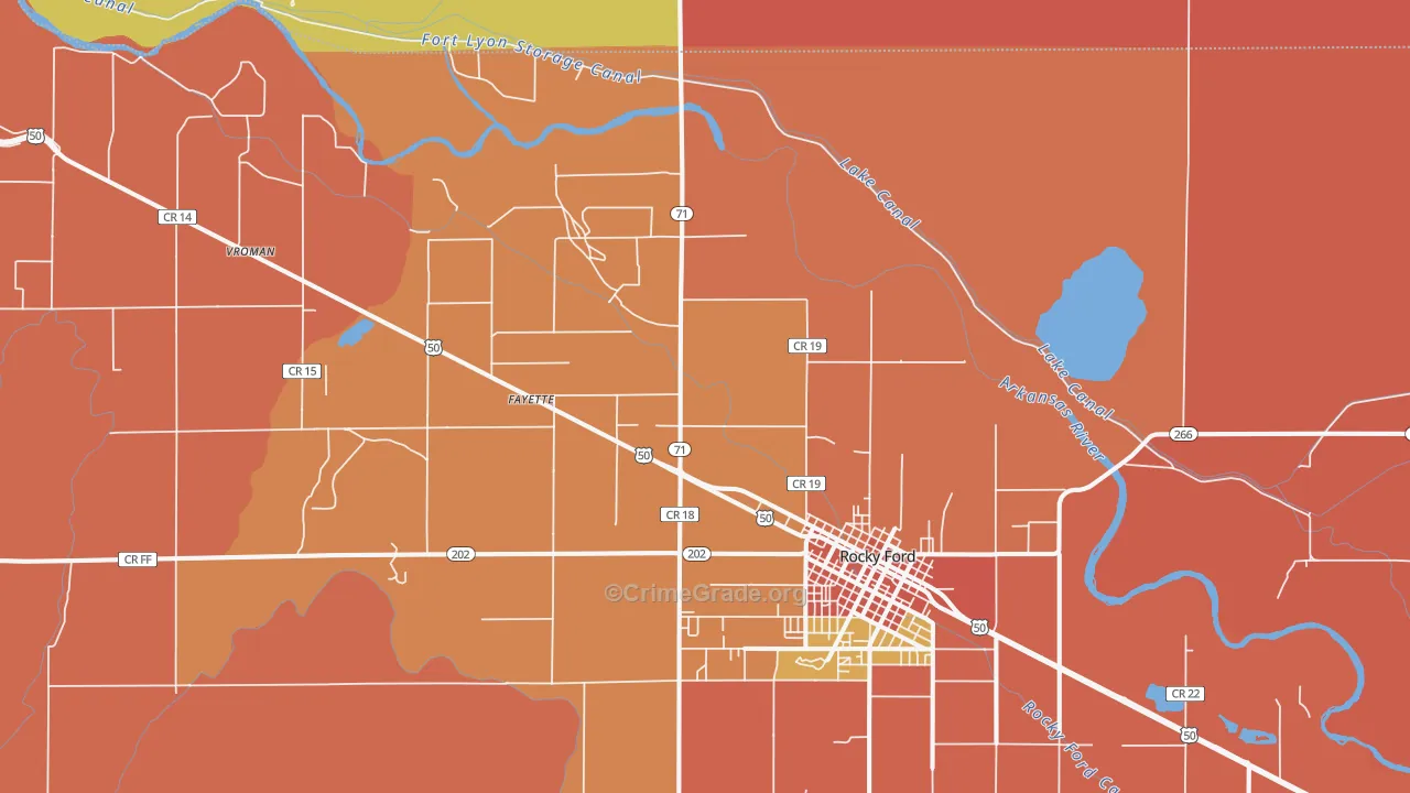 Vroman, CO Map of Murder Rates