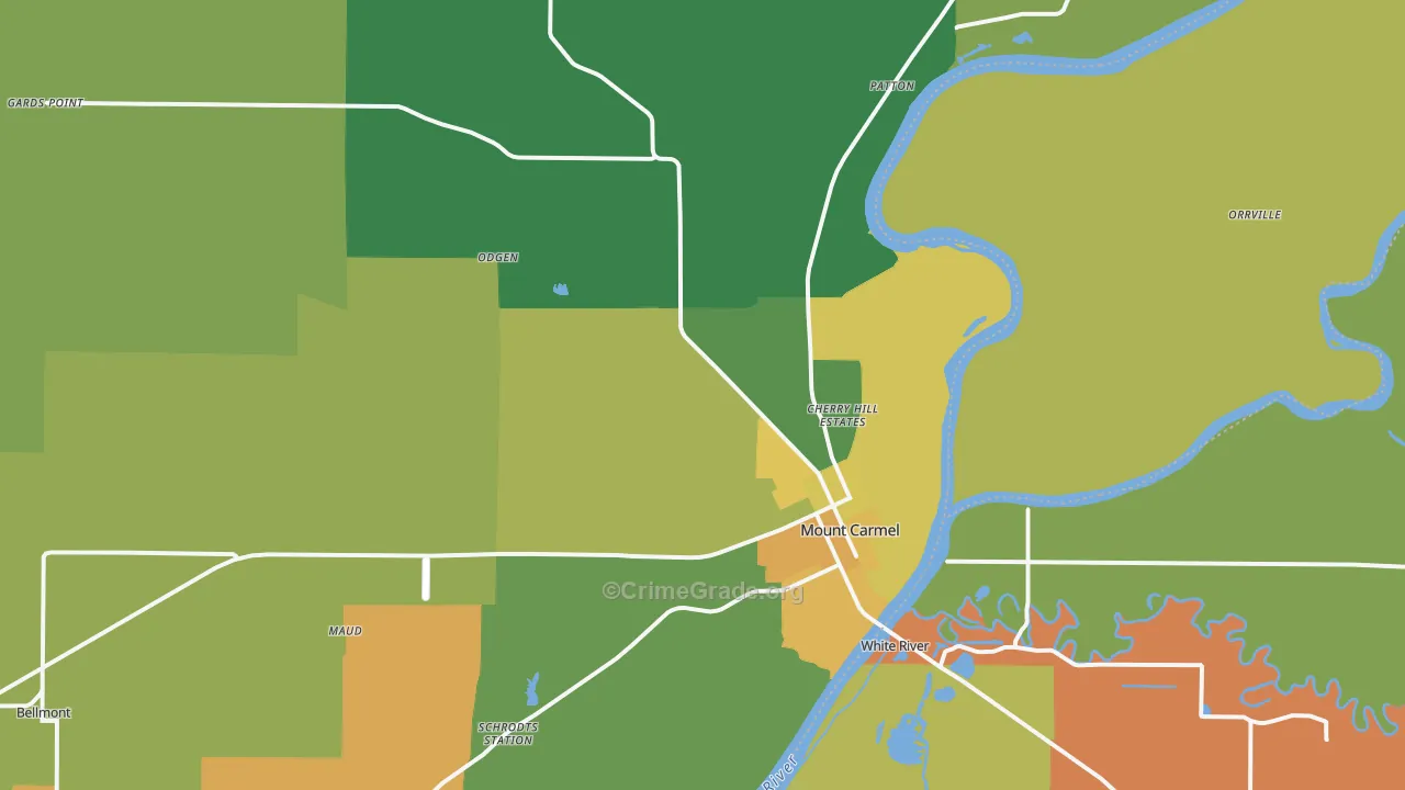 Wabash County, IL Map of Murder Rates