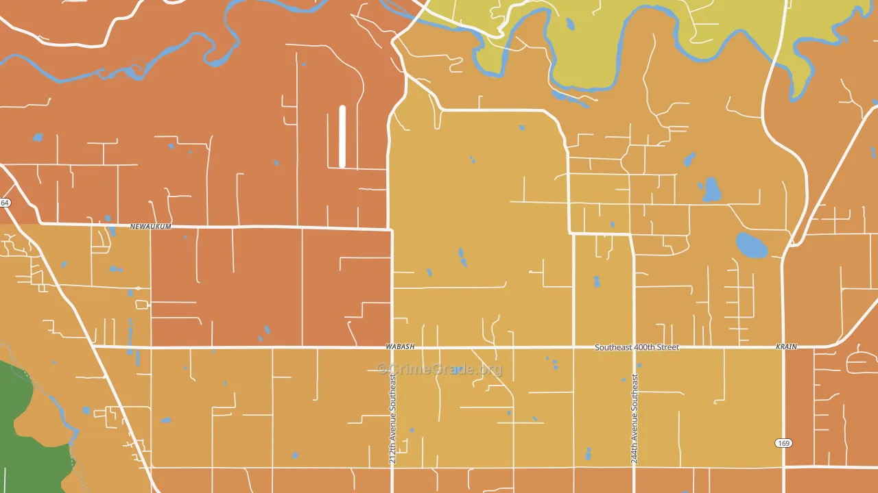 Wabash, WA Map of Murder Rates