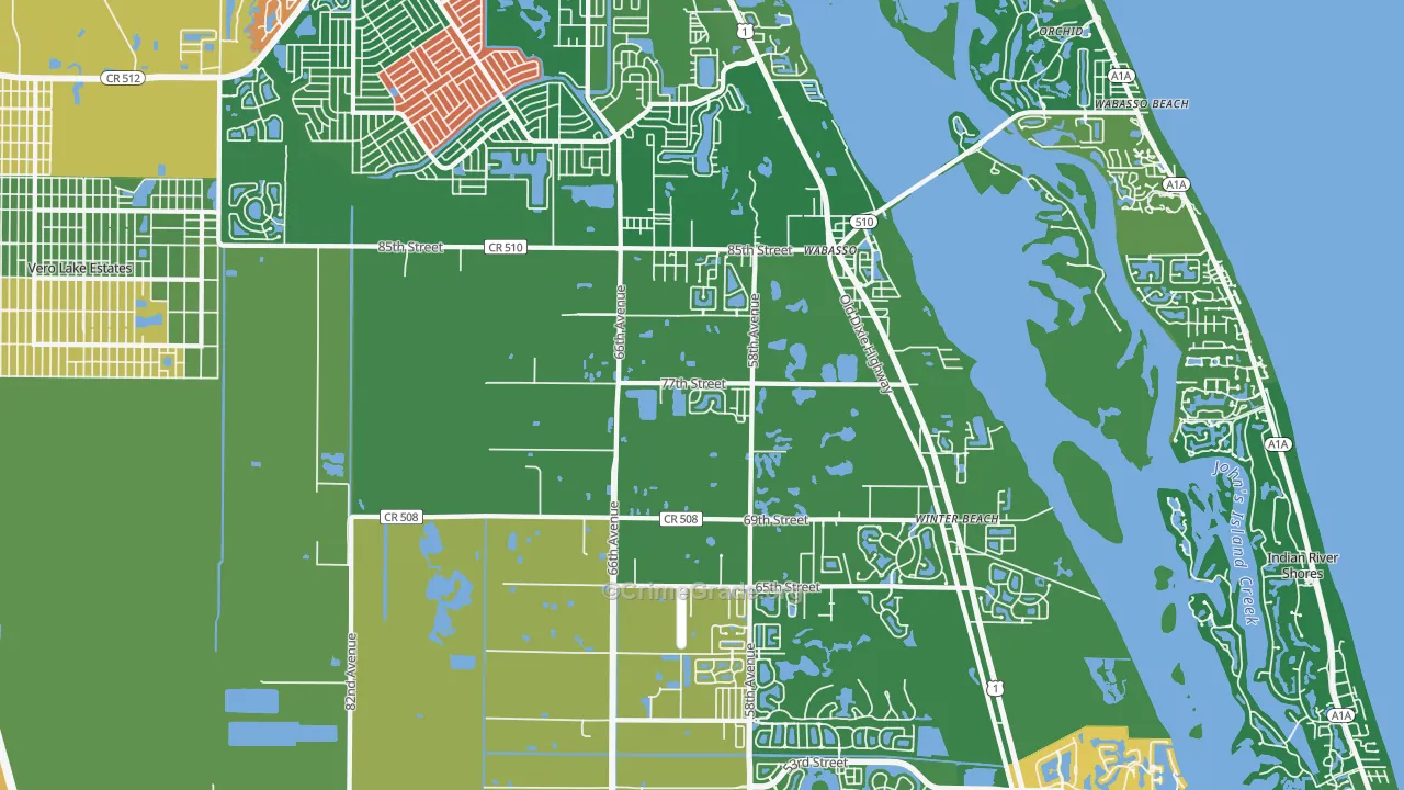 Wabasso, FL Map of Murder Rates