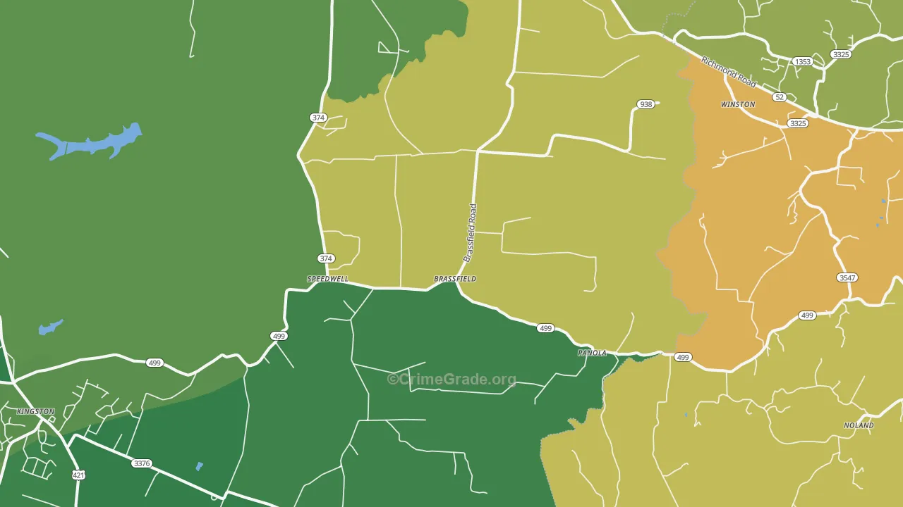 Waco, KY Map of Murder Rates