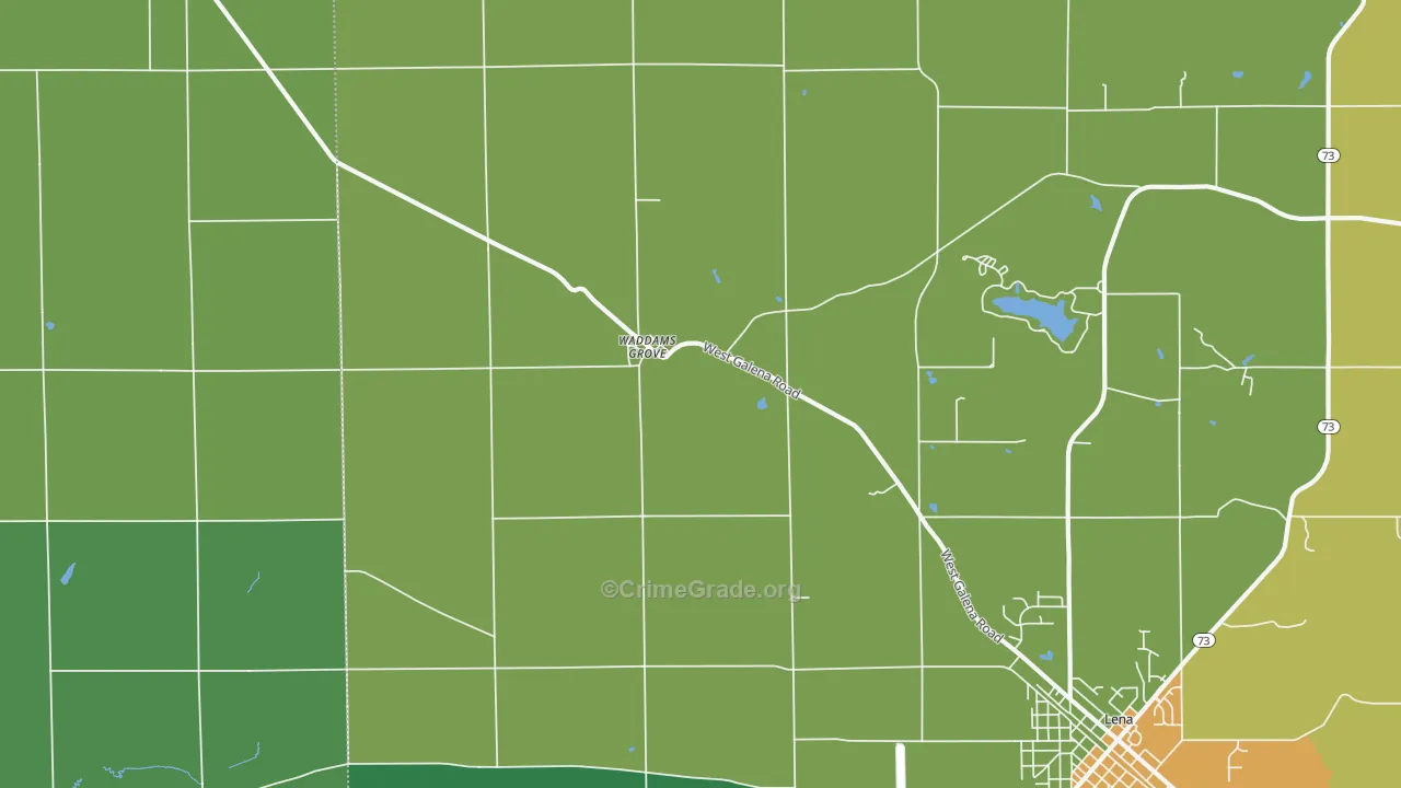 Waddams Grove, IL Map of Murder Rates