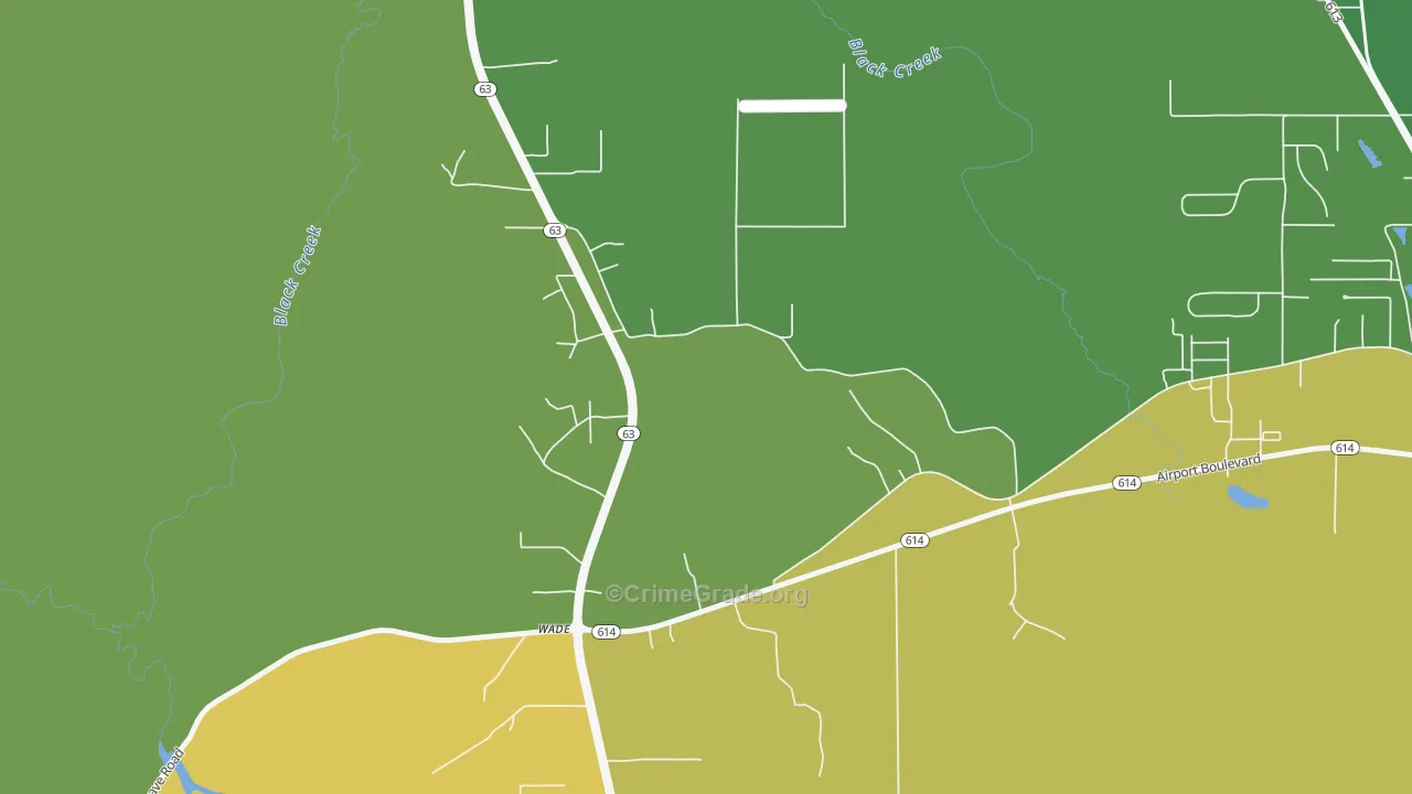 Wade, MS Map of Murder Rates